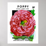 Poppy Vintage Seed Packet Print