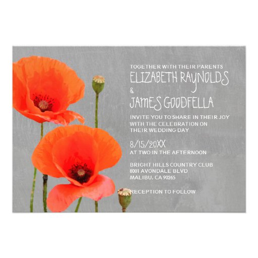 Poppy Wedding Invitations