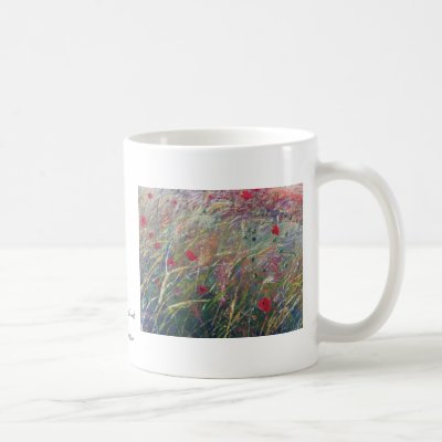 " Poppys in the Wind" By Sylvia LeDoux Mug by sledoux