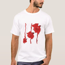PopRedRoses Trio t-shirts by DonnaMarilyn PopRedRoses Trio t-shirts