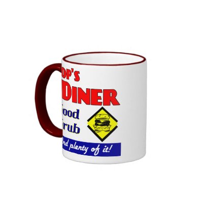 Pops Diner Retro Customizable Coffee Mug