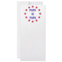 Pops is Tops for Dad Custom Rack Card
