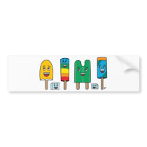 Popsicle Parade - Bumper Sticker bumper stickers by andymcnally Popsicle Parade - Bumper Sticker bumper stickers