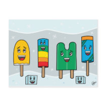 Popsicle Parade - PostCard by andymcnally Popsicle Parade - PostCard