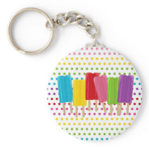 Popsicles and Polka Dots Keychains