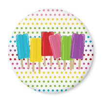 Popsicles and Polka Dots Refrigerator Magnet