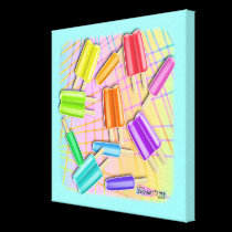 Popsicles Pop Art (sq) Gallery  Wrapped Canvas canvas prints