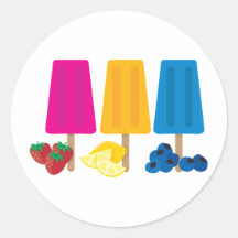 Popsicles Round Sticker