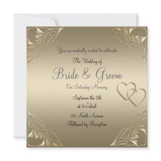 Popular and Elegant Coffee Wedding Invitation invitation