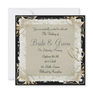 Popular and Elegant Old Paper Wedding Invitation invitation