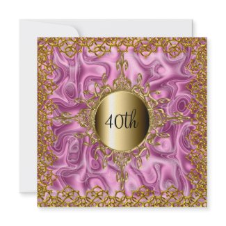 Popular Invitation Birthday Party Pink and gold invitation