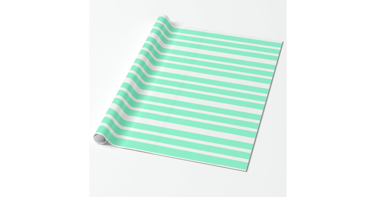 Popular Mint Green Stripe Wrapping Paper Zazzle