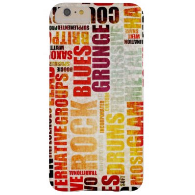 Popular Music Genres and Types on Grunge Barely There iPhone 6 Plus Case