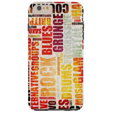Popular Music Genres and Types on Grunge Tough iPhone 6 Plus Case
