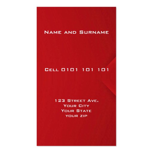 Popular Red Envelope Business Cards (back side)