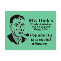 Popularity postcards