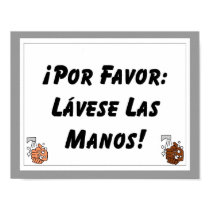 Por Favor Lavese Las Manos posters by CARDcanhelp Por Favor Lavese Las Manos posters