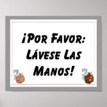 Por Favor Lavese Las Manos posters