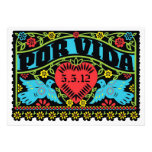 Por Vida Love Birds Papel Picado Invitation