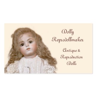 Porcelain doll business card