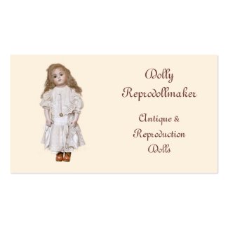 Porcelain doll business card