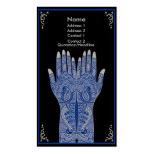 Porcelain Henna Hands Business Cards