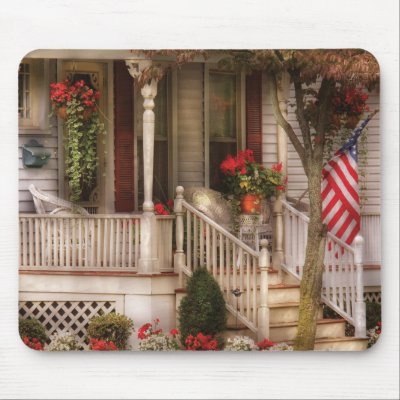 Porch - Americana Mouse Mats by suburbanscenes
