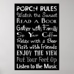 Porch Rules Poster