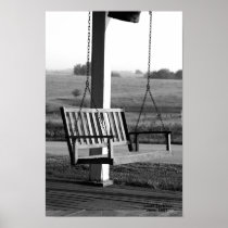 Porch Swing, black and white Print