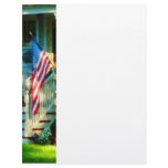 Porch With American Flag Letterhead Design