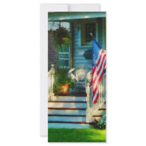 Porch With American Flag Custom Rack Card
