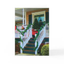 Porch with Christmas Tree card