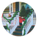 Porch with Christmas Tree sticker