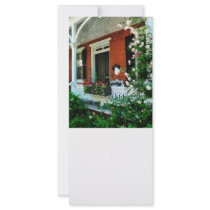 Porch With Climbing Roses Personalized Rack Card