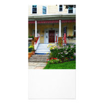 Porch With Front Yard Garden Custom Photo Card