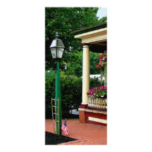 Porch with Hanging Baskets Personalized Rack Card