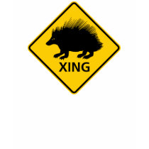 Porcupine Crossing Highway Sign t-shirts by wesleyowns Porcupine Crossing Highway Sign t-shirts