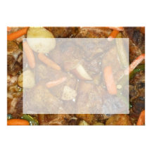 pork carrots potatoes oven baked food design personalized invitation