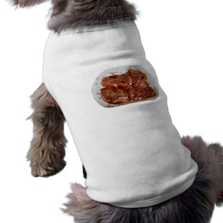 Pork Chops in White Dish Photograph petshirt