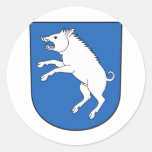 Pork Coat of Arms Round Sticker