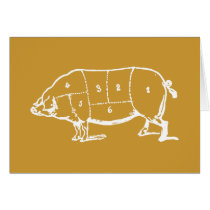 Pork (PIG) Butchers Chart - Bacon cards by spacedust Pork (PIG) Butchers Chart - Bacon cards