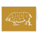 Pork (PIG) Butchers Chart - Bacon cards