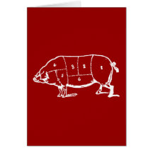 Pork (PIG) Butchers Chart - Bacon Cards