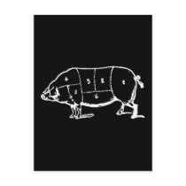 Pork (PIG) Butchers Chart - Bacon postcards by spacedust Pork (PIG) Butchers Chart - Bacon postcards
