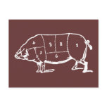 Pork (PIG) Butchers Chart - Bacon Post Cards