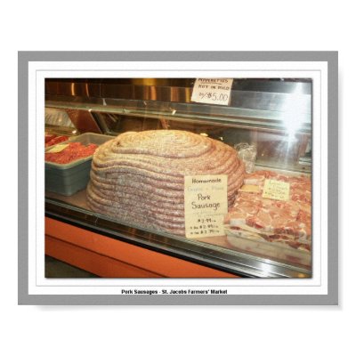 Pork Sausage - St. Jacobs Farmers' Market  Print by joelor