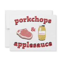 porkchops & applesauce personalized invitation