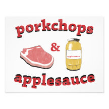 porkchops & applesauce personalized invitation