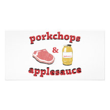 porkchops & applesauce photo greeting card