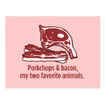 Porkchops & Bacon, my two favorite animals Postcards